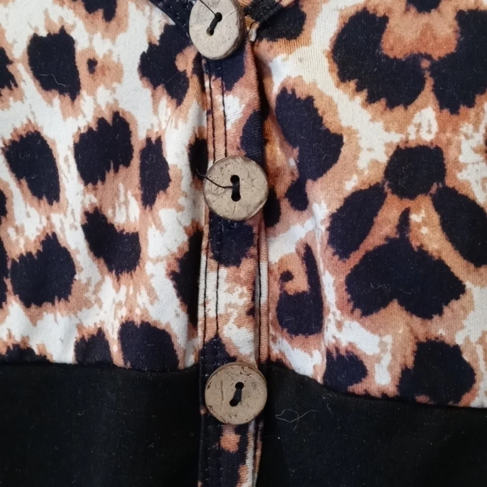 Shein long sleeve blouse large or 8/10 leopard